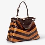 FENDI Peekaboo Soft Large Two-tone inlaid hagfish leather bag - Image 3